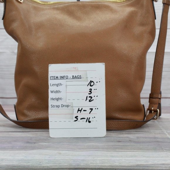 Coach F31507 Abby Brown Pebble Leather Duffle Hobo Shoulder Bag - Picture 9 of 9